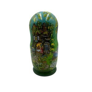 Easter On Rabbit Hill Hand-Painted Matryoshka 5-Piece Doll Set By Irina Kummer